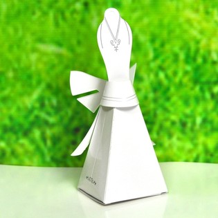 Cajas de regalo para bodas dise&ntilde;o vestido de novia (50 uds.)