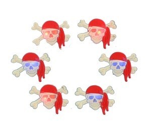 Chapa Luminosa de Pirata (15 uds.)