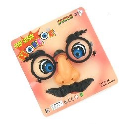 Gafas divertidas con bigote (12 uds.)