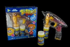 Pistola de pompas de jab&oacute;n con 2 recargas