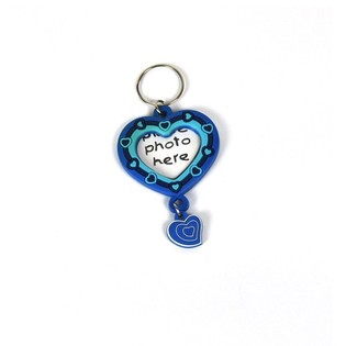 Llavero de Coraz&oacute;n Porta fotos - Azul (35 uds.)