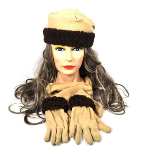 Conjunto de micropolar de 3 piezas beige