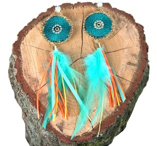 Pendientes de colores estilo Ibiza (1 ud.)