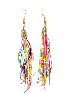 Pendientes de cuentas multicolor estilo Ibiza (1 ud.)