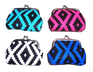 Monederos Estilo Ibiza en Colores Surtidos (12 uds)