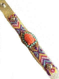 Pulsera de cuero de lujo Buda (1 ud)