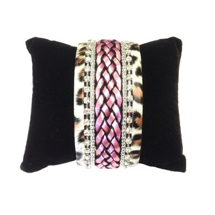 Pulsera Ancha Estilo Ibiza Tigre Rosa (1 ud.)