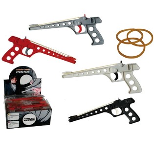 Pistola de gomas el&aacute;sticas GADGET en expositor (24 uds.)
