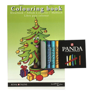 LIBRO DE COLOREAR NAVIDE&Ntilde;O ROYAL TALENS CON TIZAS PASTEL (10 uds.)