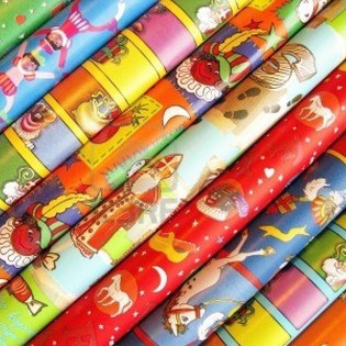 Rollos de Papel de Regalo de San Nicol&aacute;s Sinterklaas 250 x 50 cm (5 uds.)