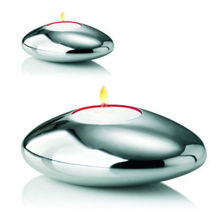 Set de 2 Portavelas NUANCE - Forma de Piedra (1 set.)