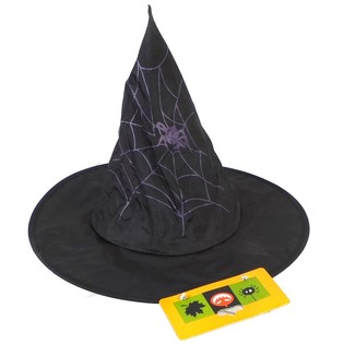 Sombrero de bruja con telara&ntilde;a para ni&ntilde;os (6 uds.)