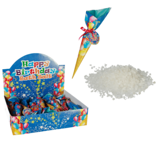SALES DE BA&Ntilde;O HAPPY BIRTHDAY EN EXPOSITOR (24 uds.)