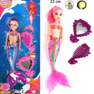 Mu&ntilde;eca Sirena con Luz y Accesorios (24 uds.)