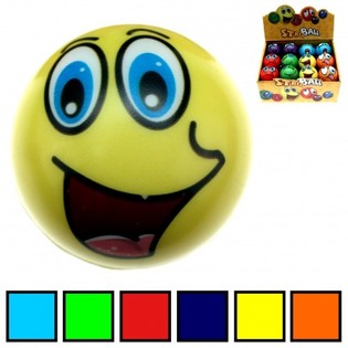 Expositor de Pelotas Antiestr&eacute;s Smiley PU (24 ud.)