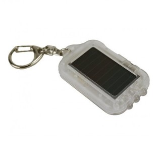 LLAVERO SOLAR CON LUZ LED - TRANSPARENTE (20 uds)