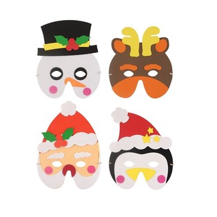 Mix M&aacute;scaras Navide&ntilde;as de Goma Eva (24 uds.)