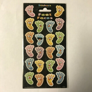 PEGATINAS: Vrolijke Voeten / Feet Faces, 20 x 10 cm (10 uds)