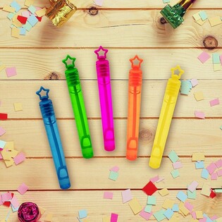 MINIVARITAS DE POMPAS DE JAB&Oacute;N DE COLORES (1 Pack de 12 uds.)