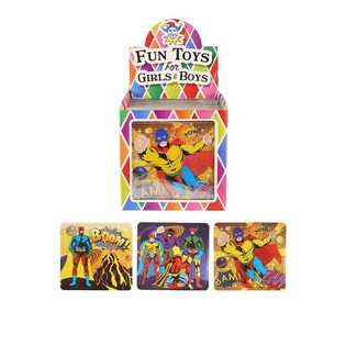 PUZZLE DE SUPERH&Eacute;ROES, 13 x 12 cm, EN EXPOSITOR (108 uds)