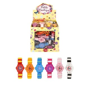 PULSERA DE MADERA CON RELOJ FICTICIO (96 uds.)
