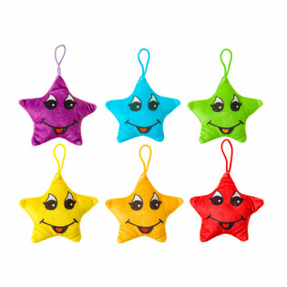 ESTRELLAS DE PELUCHE ALEGRES - 12 cm (24 uds.)