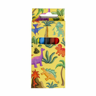 Set de 6 l&aacute;pices de colores - Dinosaurio (24 uds.)