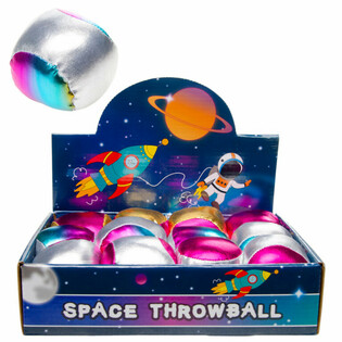 PELOTA DE PELUCHE MET&Aacute;LICA PARA LANZAR - SPACE (12 Uds.)