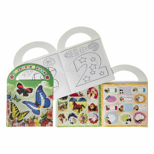 Peque&ntilde;os Cuadernos de Colorear con Pegatinas Mix (12 unidades)