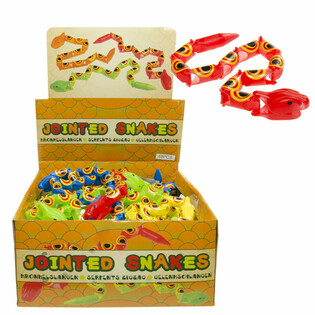 SERPIENTES FLEXIBLES ONDULANTES 35 CM EN EXPOSITOR (48 uds)