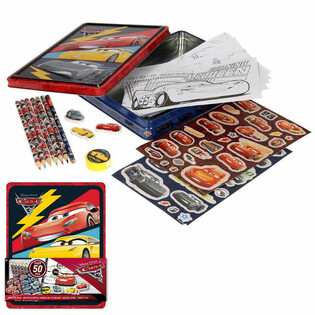 Set de Manualidades 3D DISNEY CARS en Caja Met&aacute;lica (12 uds.)