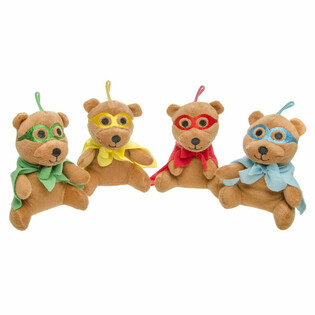 Oso de Peluche Superh&eacute;roe - 13 cm - Mix Colores (12 unidades)