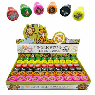 Sellos de Animales de la Selva en Expositor (60 unidades)