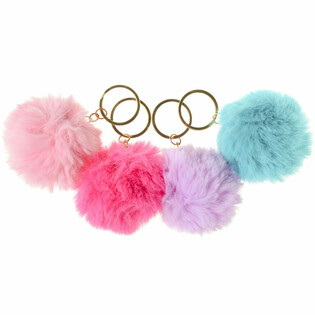 Llaveros redondos de peluche (12 uds.)