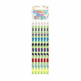 Set de L&aacute;piz y Goma Gamer (6 piezas) - Caja Expositora (24 sets)