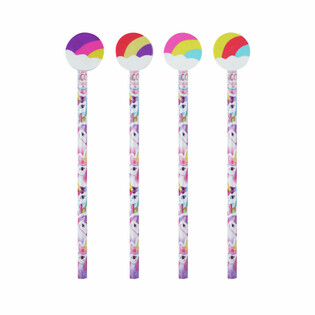 L&aacute;piz de Unicornio Arco&iacute;ris con Goma (24 uds.)