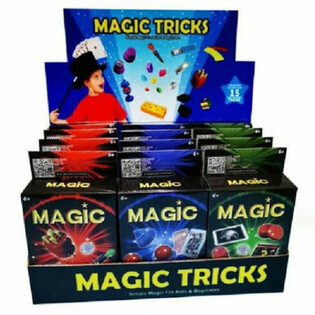 MEZCLA DE TRUCOS DE MAGIA EN EXPOSITOR (12 uds.)