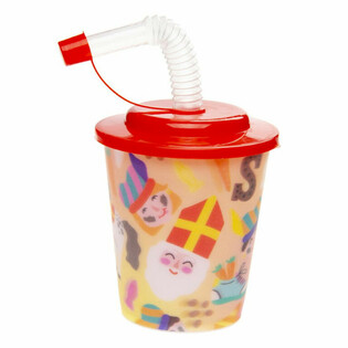 Vaso Sinterklaas - Vaso para helado con pajita (12 uds.)