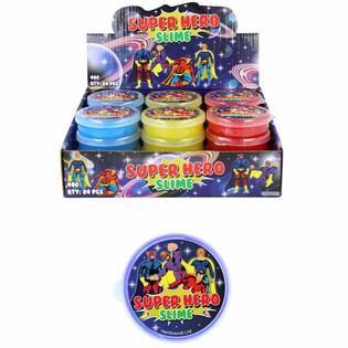 SLIME DE SUPERH&Eacute;ROES EN EXPOSITOR (24 uds.)