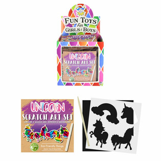 ECO FRIENDLY - Papel de Rascar M&aacute;gico Unicornio en Display (108 ud.)