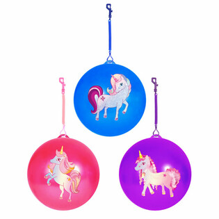 Pelota de Unicornio con Cord&oacute;n / Pelota Bungee &Oslash;23 cm (24 ud.)