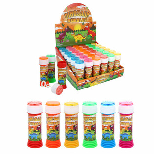 Pomperos Dinosaurio 50ml con Juego de Paciencia - Expositor 36 Unidades