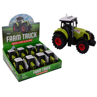 TRACTOR DE GRANJA CON LUZ Y SONIDO - EN EXPOSITOR (8 uds.)