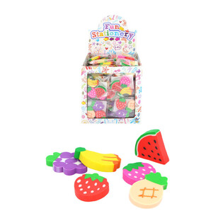 Set de 3 Borradores de Frutas en Expositor (144 uds.)