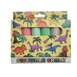 Tiza Grande de Colores para Acera de 6 Piezas - Dinosaurio (12 cajas)