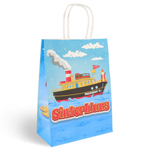 Bolsas de Regalo de Papel de San Nicol&aacute;s (Sinterklaas) - 16x8x22 cm (12 unidades)