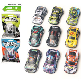 Coches de Carreras de Metal Pull Back en Bolsa de Regalo (24 uds.)