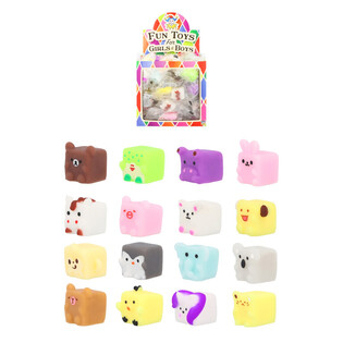 Squishy para Caja Sorpresa - Cube Animals - En Expositor (96 uds.)