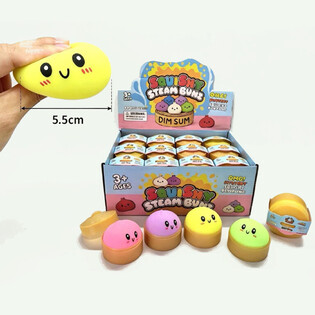RAGE - Squishy Bun Dumplings PEQUE&Ntilde;O (Dim. 5.5 x 5.5 x 3 Cm) - Fidget Toy Viral 2026 (24 uds.)