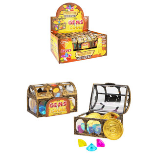 Cofre del Tesoro con Gemas y Monedas - Expositor (18 uds)